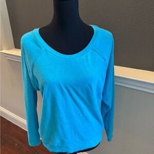 Boston Proper Women's Blue Long Sleeve Top